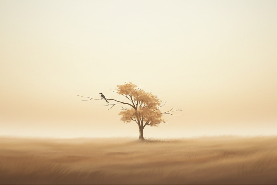 Bird and tree farewell image